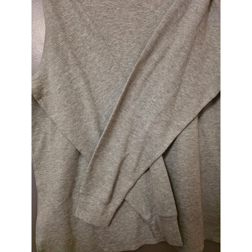 Polo Ralph Lauren Mens 2XL Grey Waffle Knit Sleepwear Long Sleeve Thermal Shirt